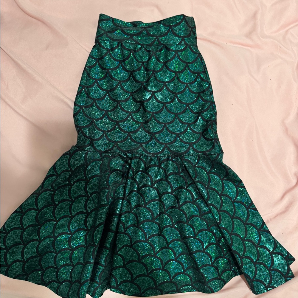 Green Mermaid Scale Skirt